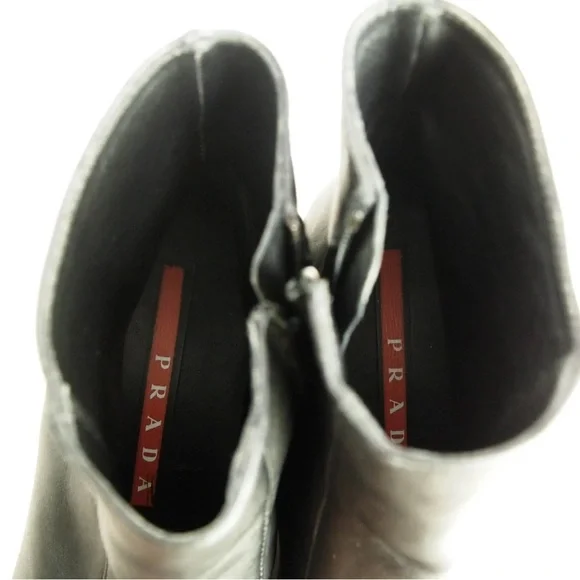 Prada Black Ankle Boots - Picture 7 of 8